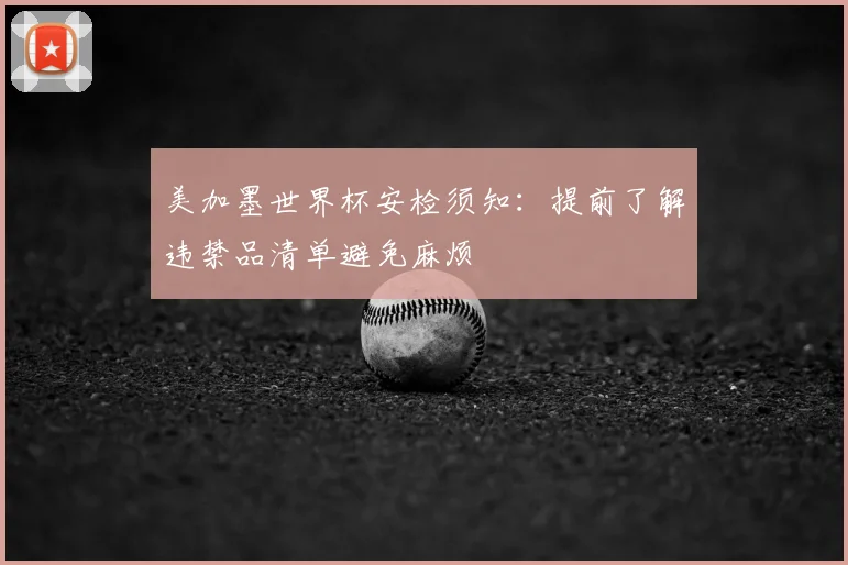 美加墨世界杯安检须知：提前了解违禁品清单避免麻烦